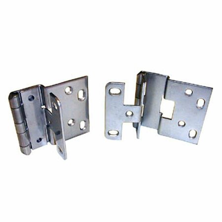 HD RPC Hinges 0.13 in. Overlay for 10.18 in. Doors Chrome Powder Coat finish C849 P28
